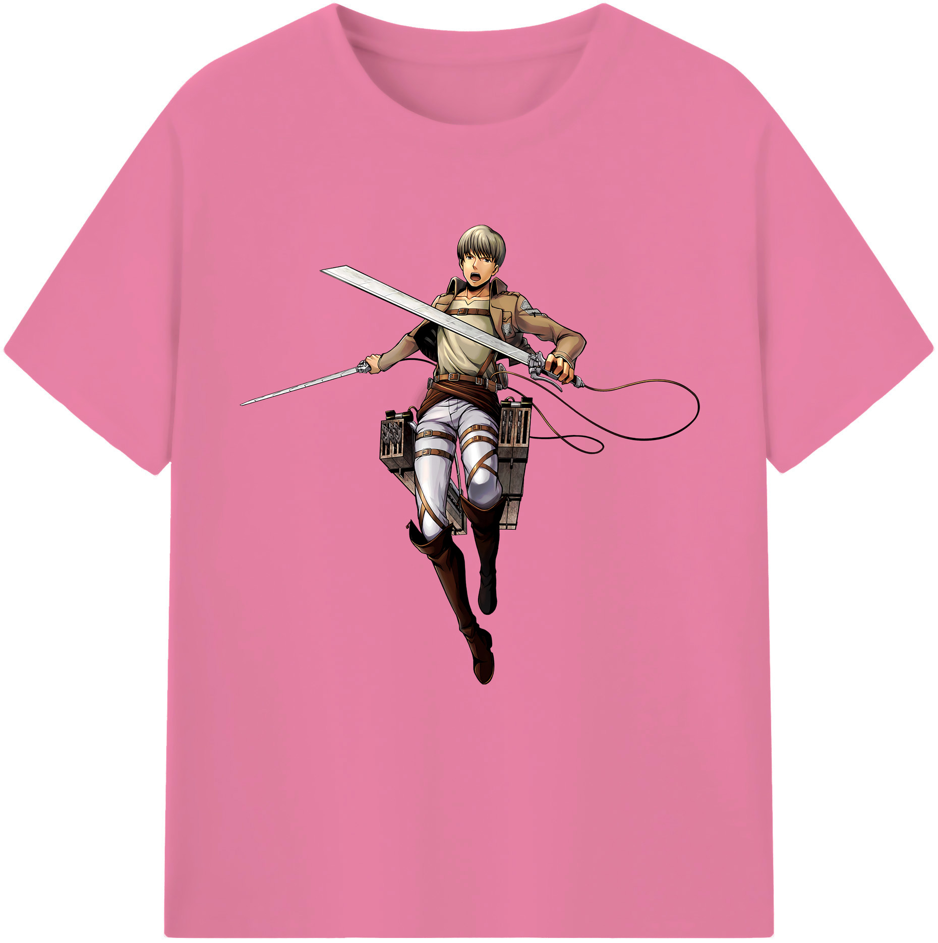 （画像用） 進撃の巨人 Attack on Titan 綿100％半袖Tシャツ（フロントプリント）